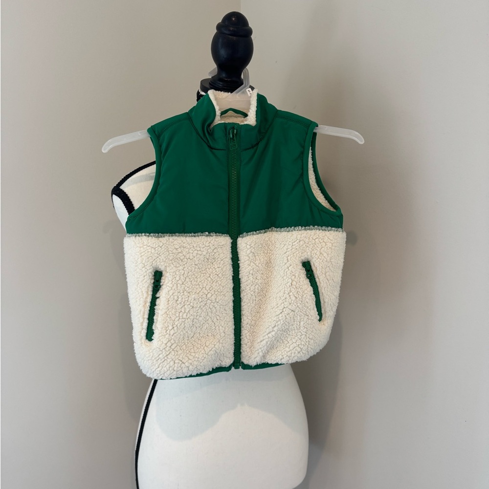 Janie and Jack Green and Cream Vest